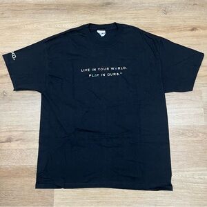 Black Vintage 2000s Playstation PS2 Promo Heavyweight T-Shirt XL Y2K Gaming